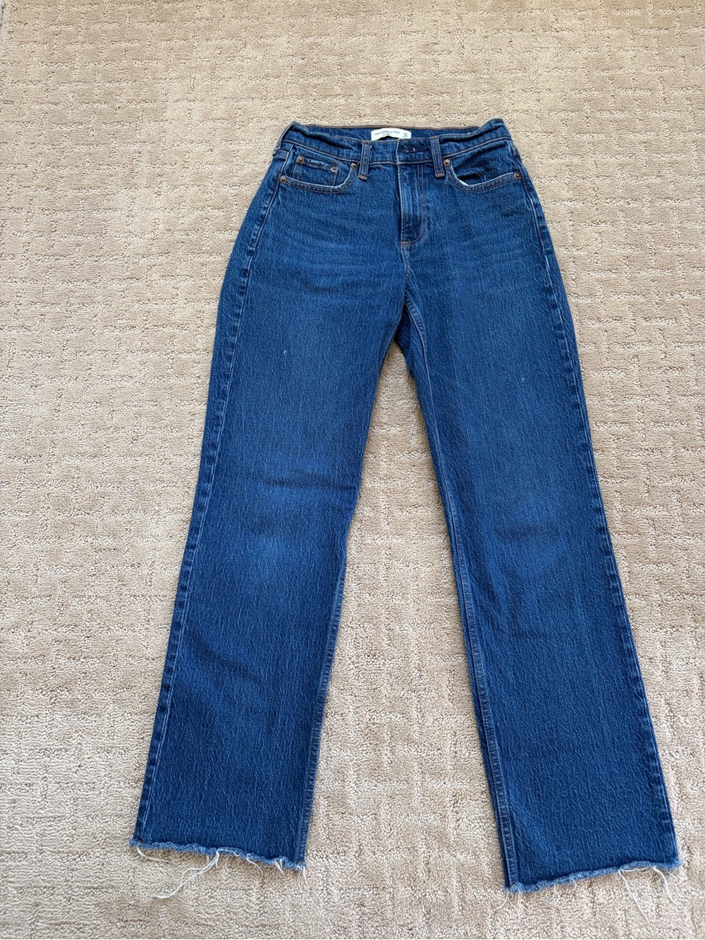 Abercrombie & Fitch Dark Blue Straight Leg Jeans
